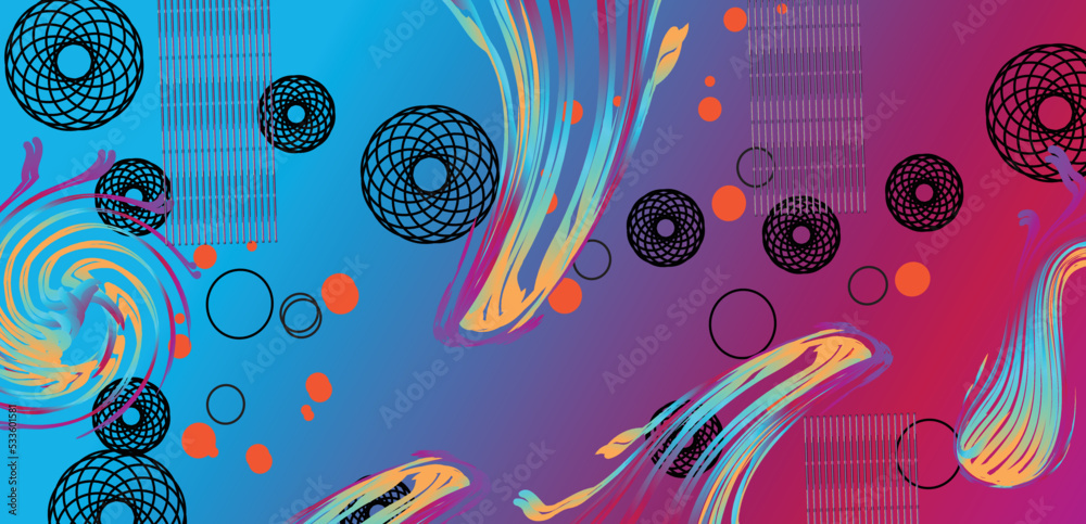 abstract blue vector background with shapes 