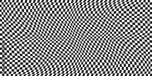 The checkerboard pattern is seamless and twisted. Can be extended indefinitely. Suitable for packaging, print, decor and stylish design.