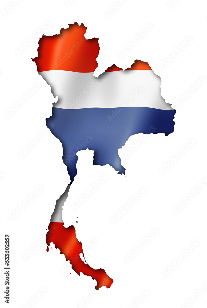 Fototapeta premium Thai flag map