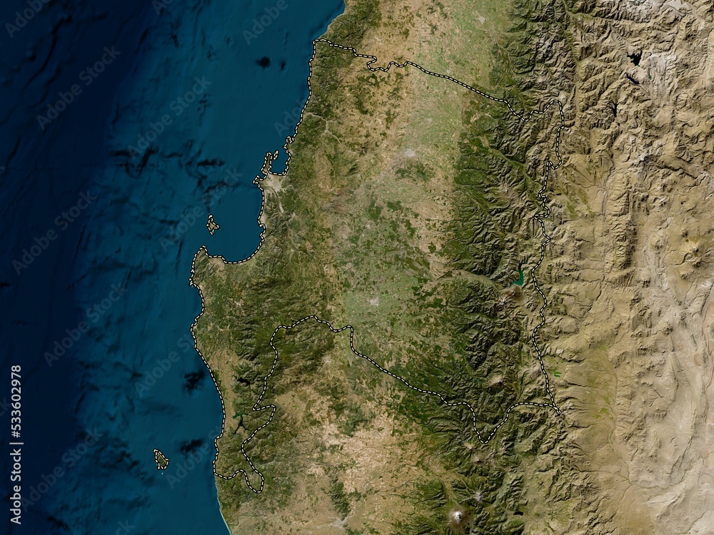 Biobio, Chile. Low-res satellite. No legend
