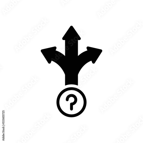 Black solid icon for optional 