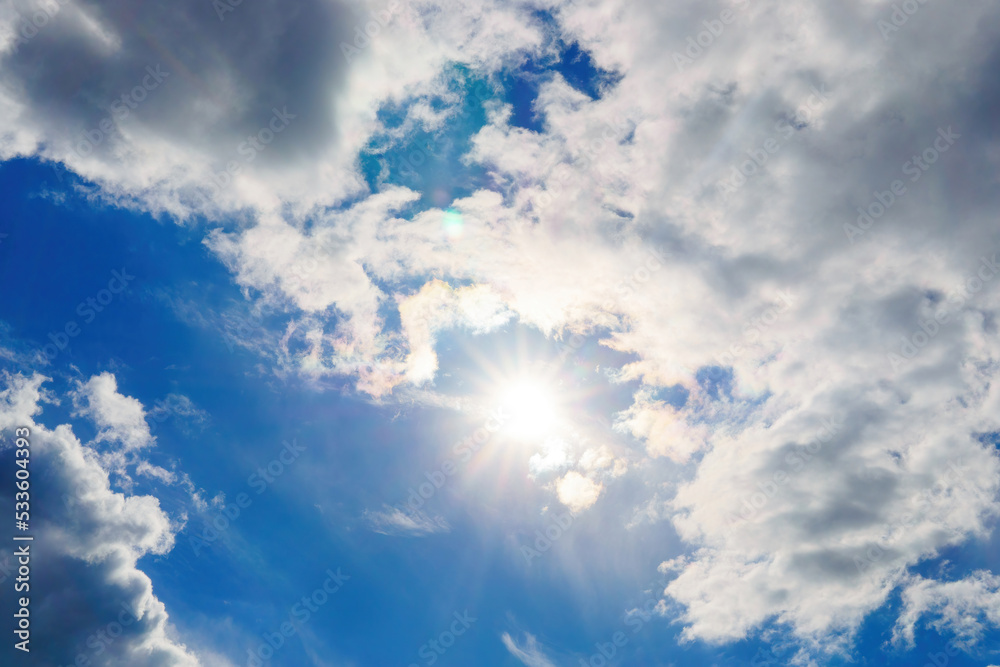 Fototapeta premium Clouds in the sky on a sunny day