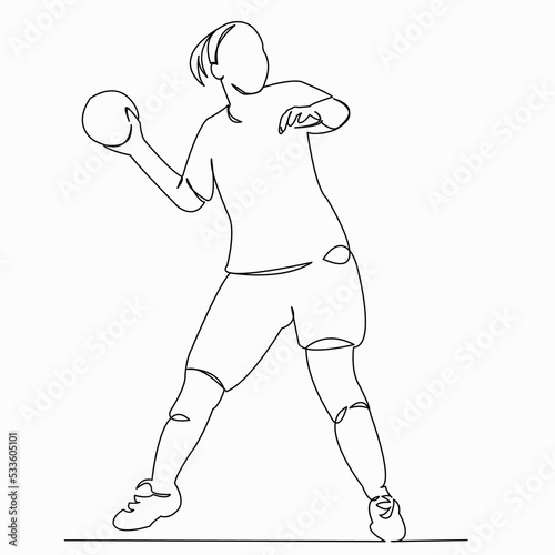 girl plays handball