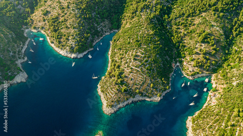 Drone View on Croatias Coast photo