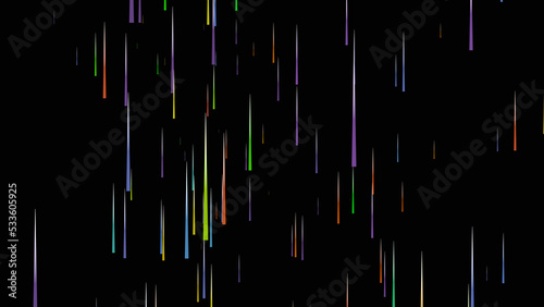 Colorful light speed line (3D Rendering)