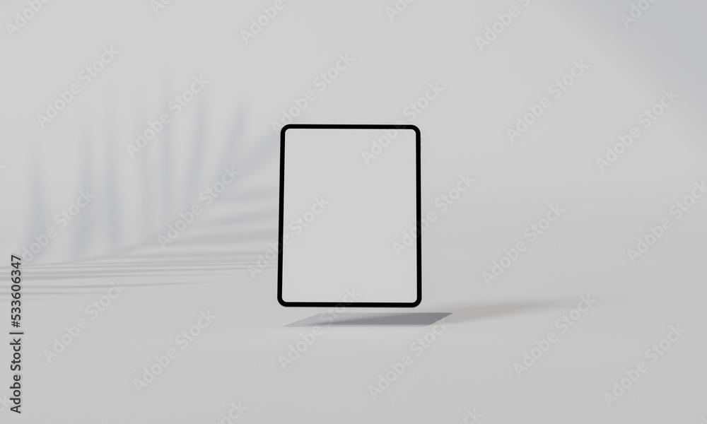 Screen Mock up with shadow color wall background,copy space. 3D rendering. Screen Mock up with shadow color wall background,copy space. 3D rendering.