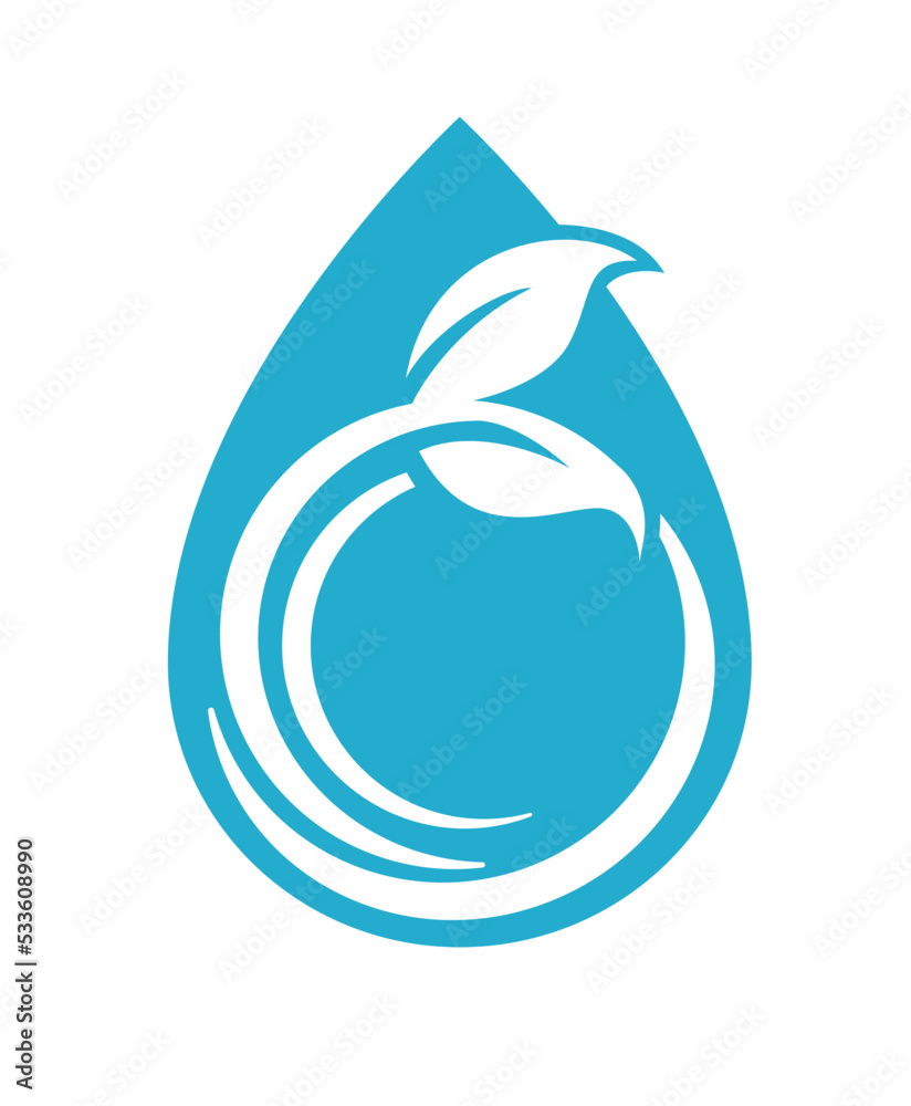 round branch with leaves on a waterdrop background round branch with leaves on a waterdrop background