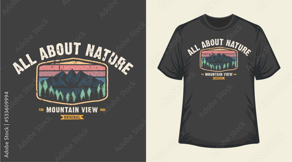 Outdoor Adventure T Shirt Design apparel for fishing hunting camping hiking color full print background Outdoor Adventure T Shirt Design apparel for fishing hunting camping hiking color full print background