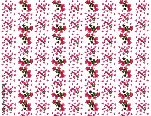 seamless pattern background with flowers and leaves