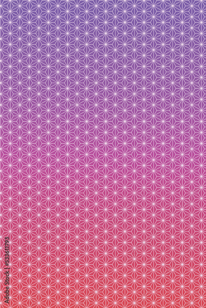 Portrait background of purple gradation oriental traditional pattern