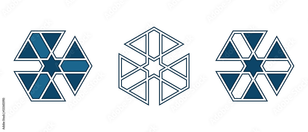 Set of Islamic traditional rosettes for greetings cards decoration and design isolated on white backgrounds. Vector illustration. Set of Islamic traditional rosettes for greetings cards decoration and design isolated on white backgrounds. Vector illustration.