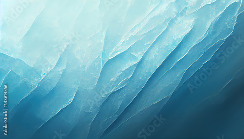Wallpaper Mural Cracked Ice. Blue Christmas textured background. Winter surface. Illustration Art Torontodigital.ca