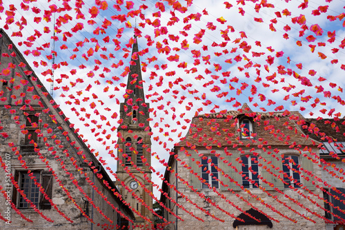 Décoration pour la Félibrée à Eymet en Dordogne, France en 2022
