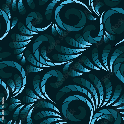 Vector seamless abstract floral pattern