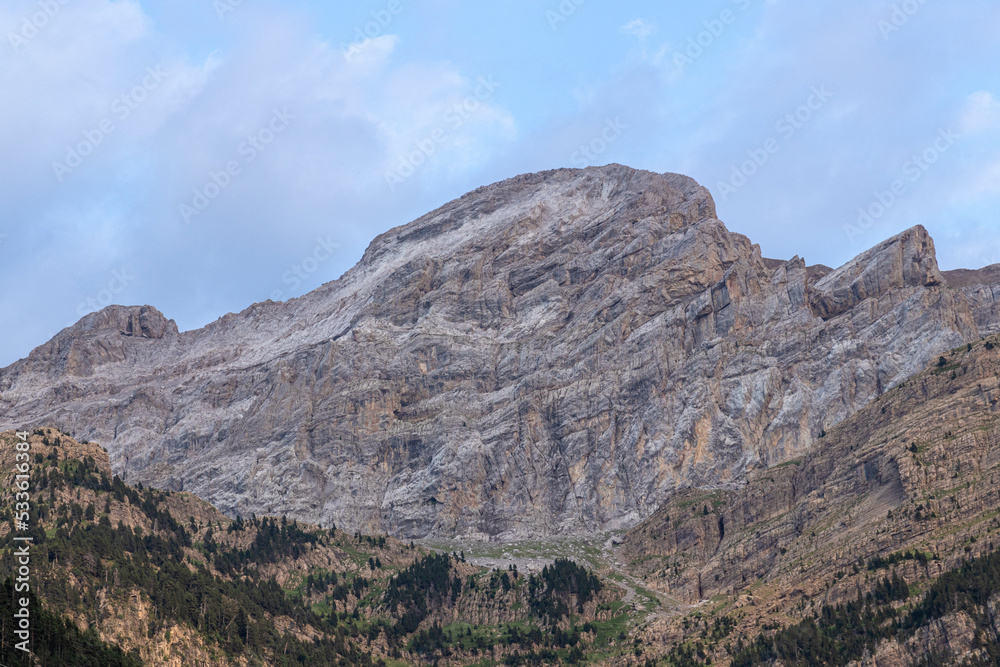 Beautiful landscape of the famous Ordesa National Park, Pyrenees, Spain.