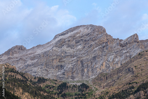 Beautiful landscape of the famous Ordesa National Park, Pyrenees, Spain.