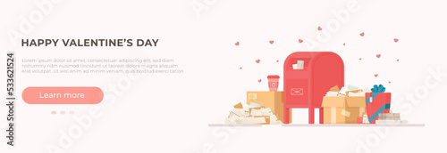 Vector illustration of the site for Valentine's Day. 