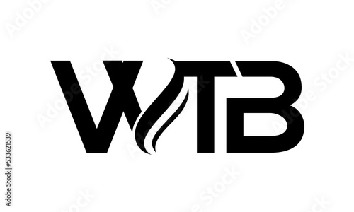 WTB Letters creative logo design vector