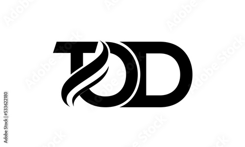 TOD Letters creative logo design vector
