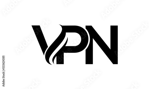 Letters VPN creative logo design vector