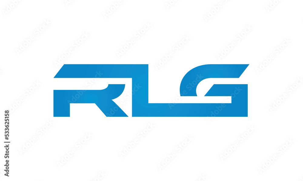 RLG monogram linked letters, creative typography logo icon RLG monogram linked letters, creative typography logo icon