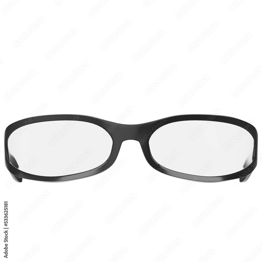 Fototapeta premium 3d rendering illustration of wrap around eyeglasses