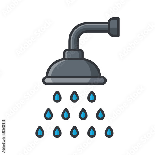 shower icon vector design template in white background