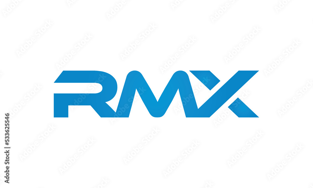 RMX monogram linked letters, creative typography logo icon RMX monogram linked letters, creative typography logo icon