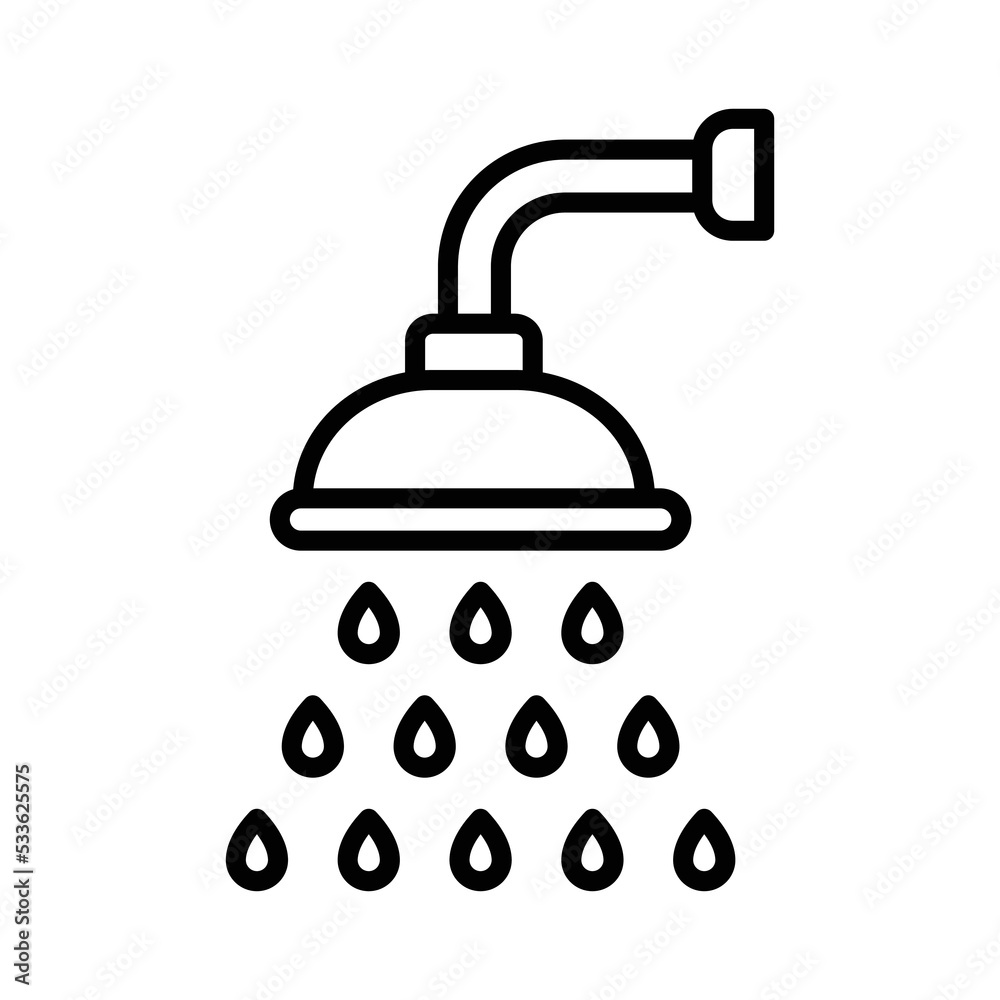 shower icon vector design template in white background shower icon vector design template in white background