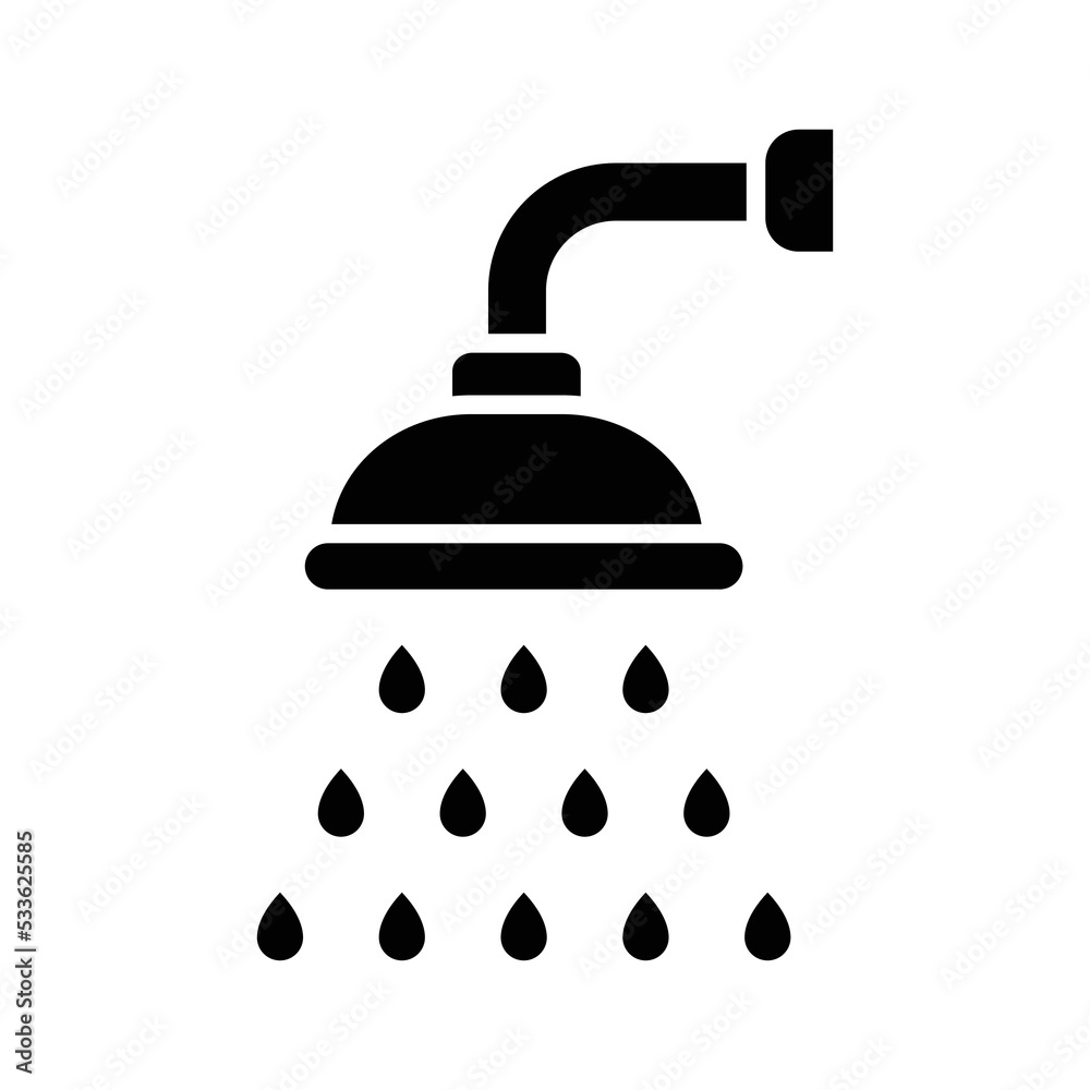 shower icon vector design template in white background shower icon vector design template in white background