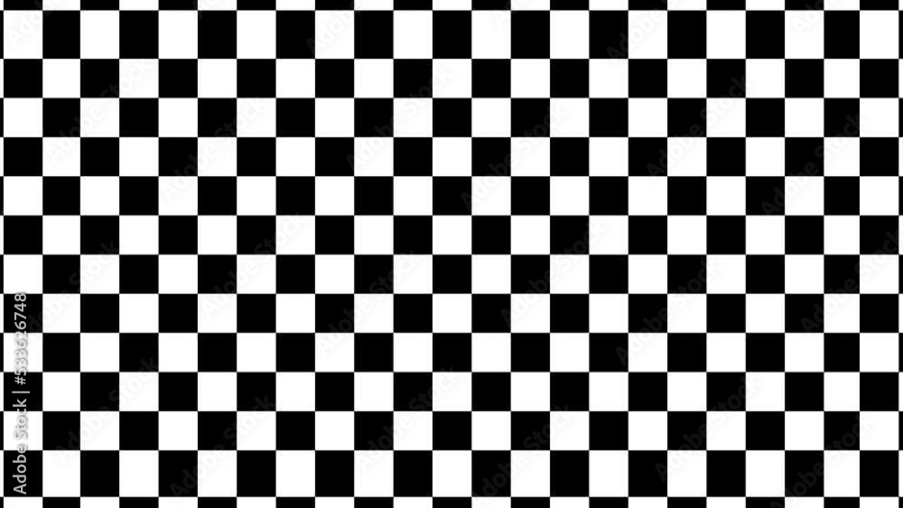Growing and shrinking checkerboard motion graphics background
