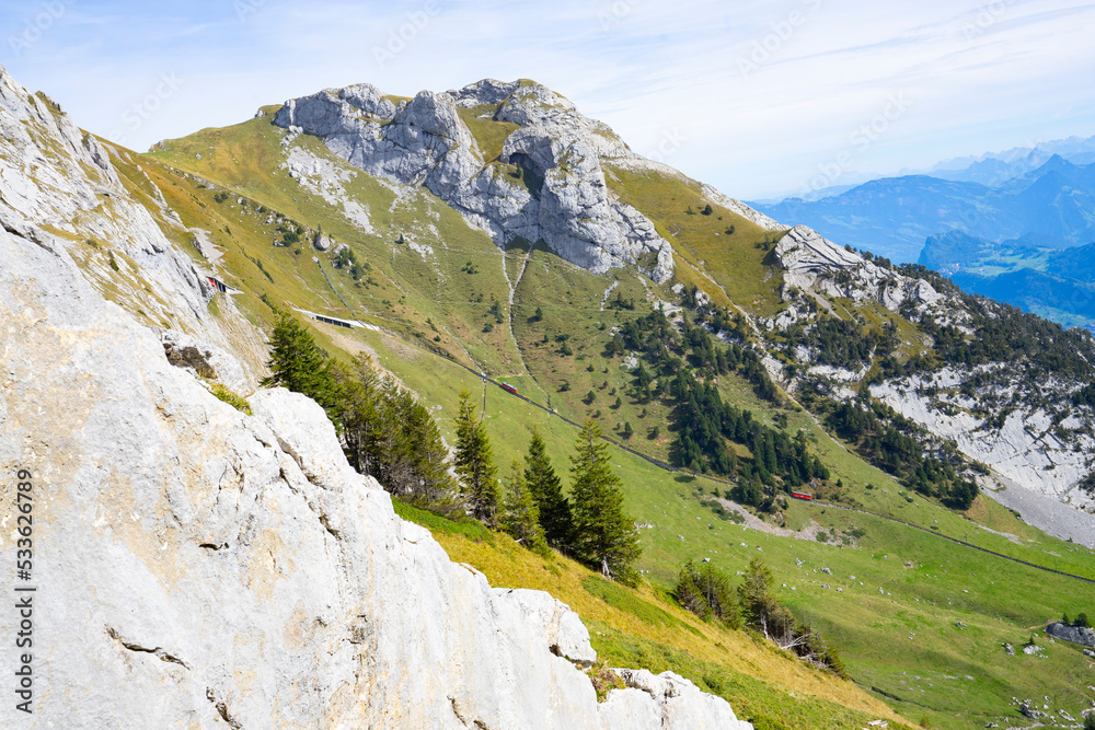 Lucerne's very own mountain, Pilatus, is one of the most legendary places in Central Switzerland. And one of the most beautiful. On a clear day the mountain offers a panoramic view of 73 Alpine peaks Lucerne's very own mountain, Pilatus, is one of the most legendary places in Central Switzerland. And one of the most beautiful. On a clear day the mountain offers a panoramic view of 73 Alpine peaks
