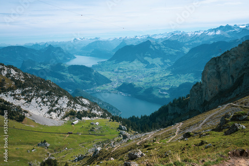  Lucerne's very own mountain, Pilatus, is one of the most legendary places in Central Switzerland. And one of the most beautiful. On a clear day the mountain offers a panoramic view of 73 Alpine peaks © nurten