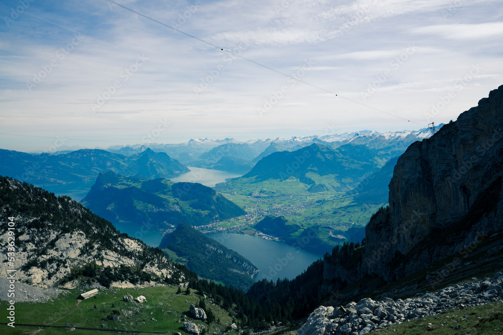  Lucerne's very own mountain, Pilatus, is one of the most legendary places in Central Switzerland. And one of the most beautiful. On a clear day the mountain offers a panoramic view of 73 Alpine peaks