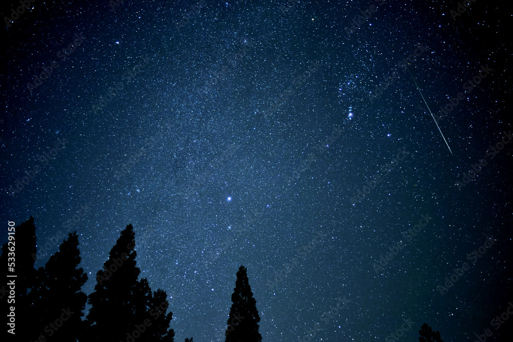 星空と流れ星