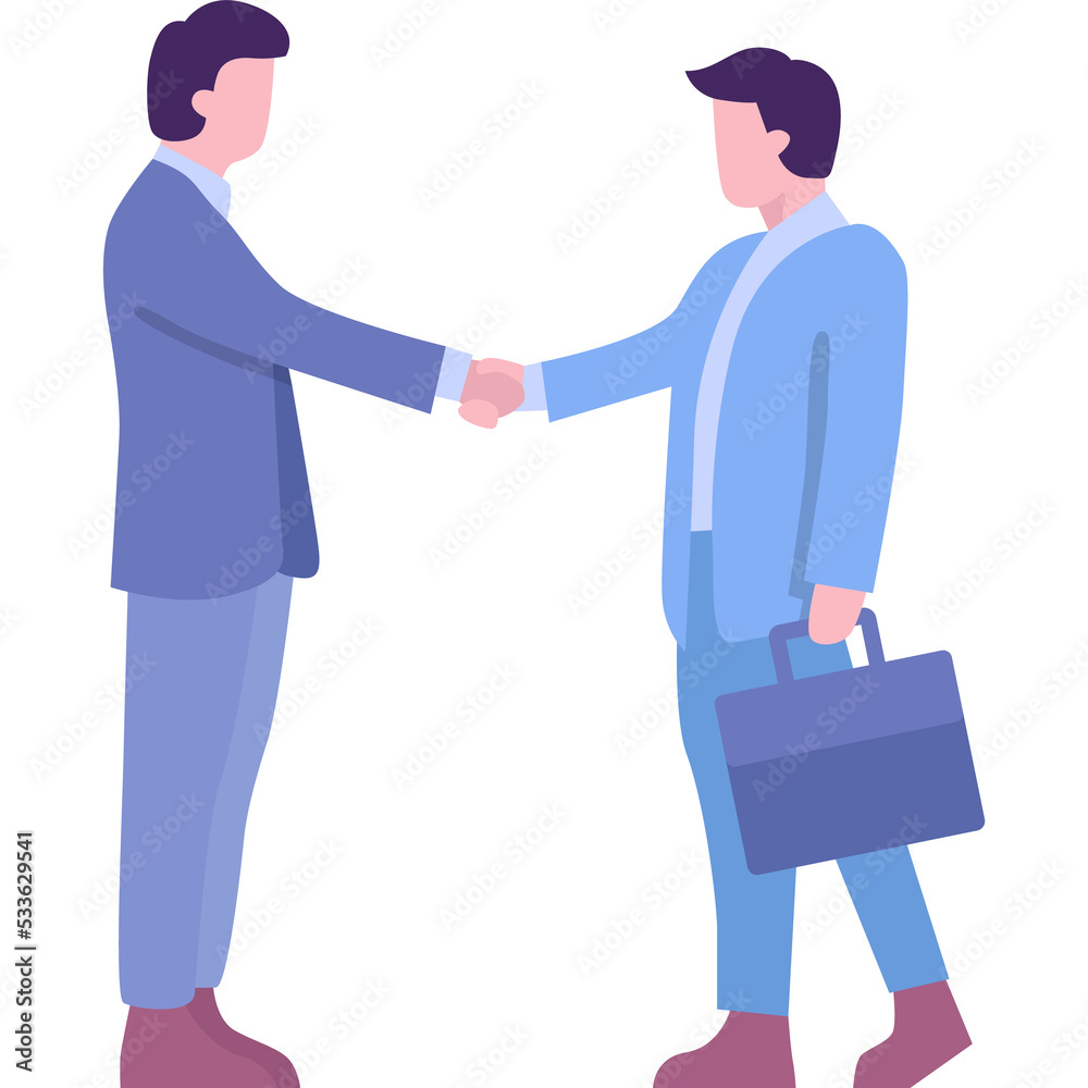 Handshake icon vector business men shaking hands