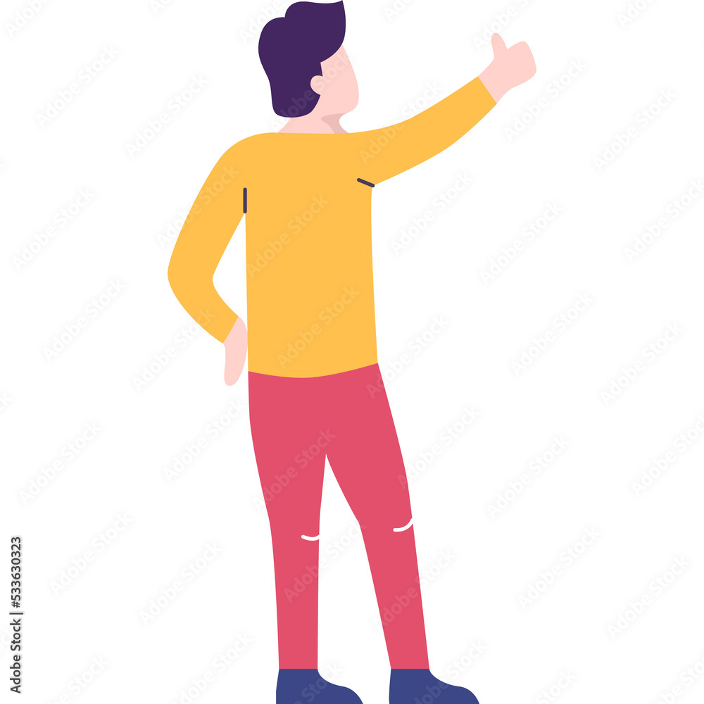 Man gesturing thumbs up vector icon isolated Man gesturing thumbs up vector icon isolated