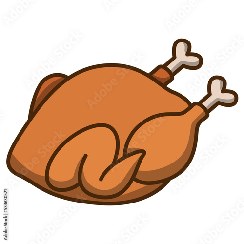 meat chicken on a white background