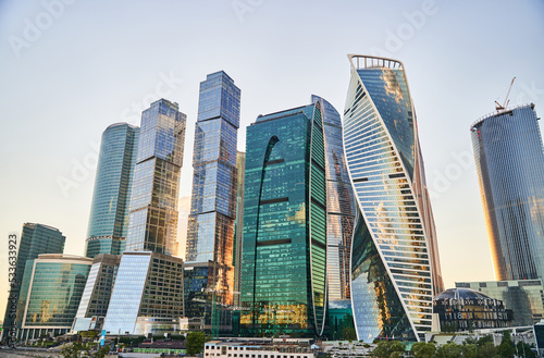 Moscow, Russia - 30.07.2022: View of skyscrapers at Moscow City. International Business Center © Dima Anikin