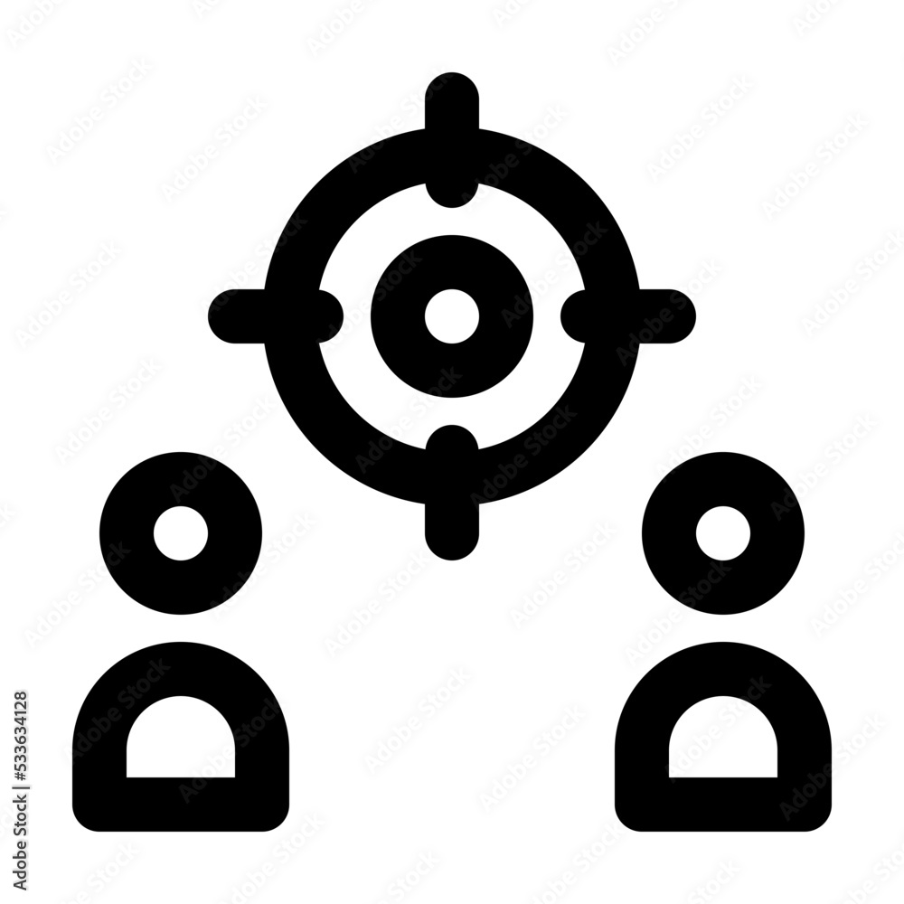 Obraz premium Target Audience Line Icon Vector