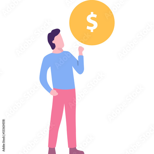 Business man vector finance success icon isolated