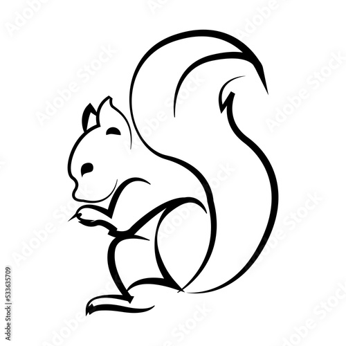 Vector of squirrel design on white background. Easy editable layered vector illustration. Wild Animals.
