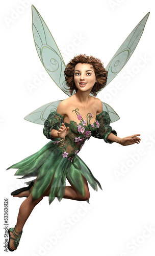 Valokuva fairy in flight 3D illustration