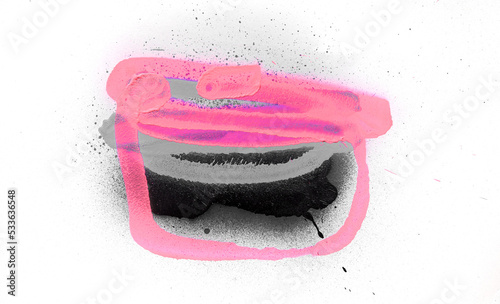 spray paint tag or resource isolated against white background