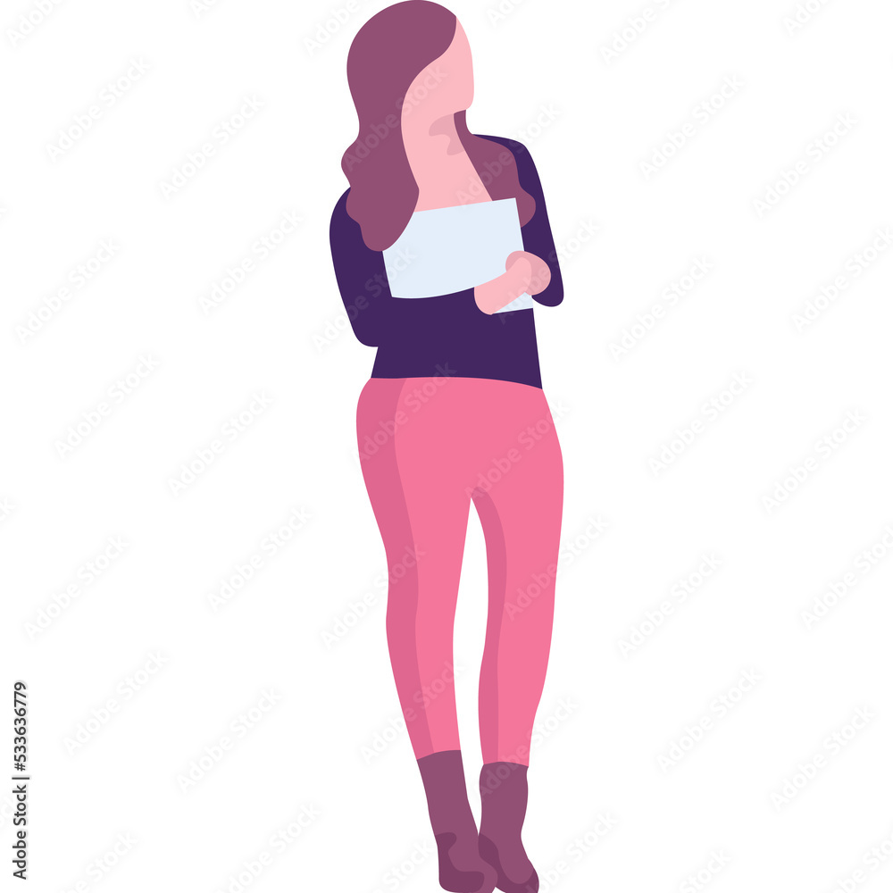 Woman student vector girl character icon isolated Woman student vector girl character icon isolated