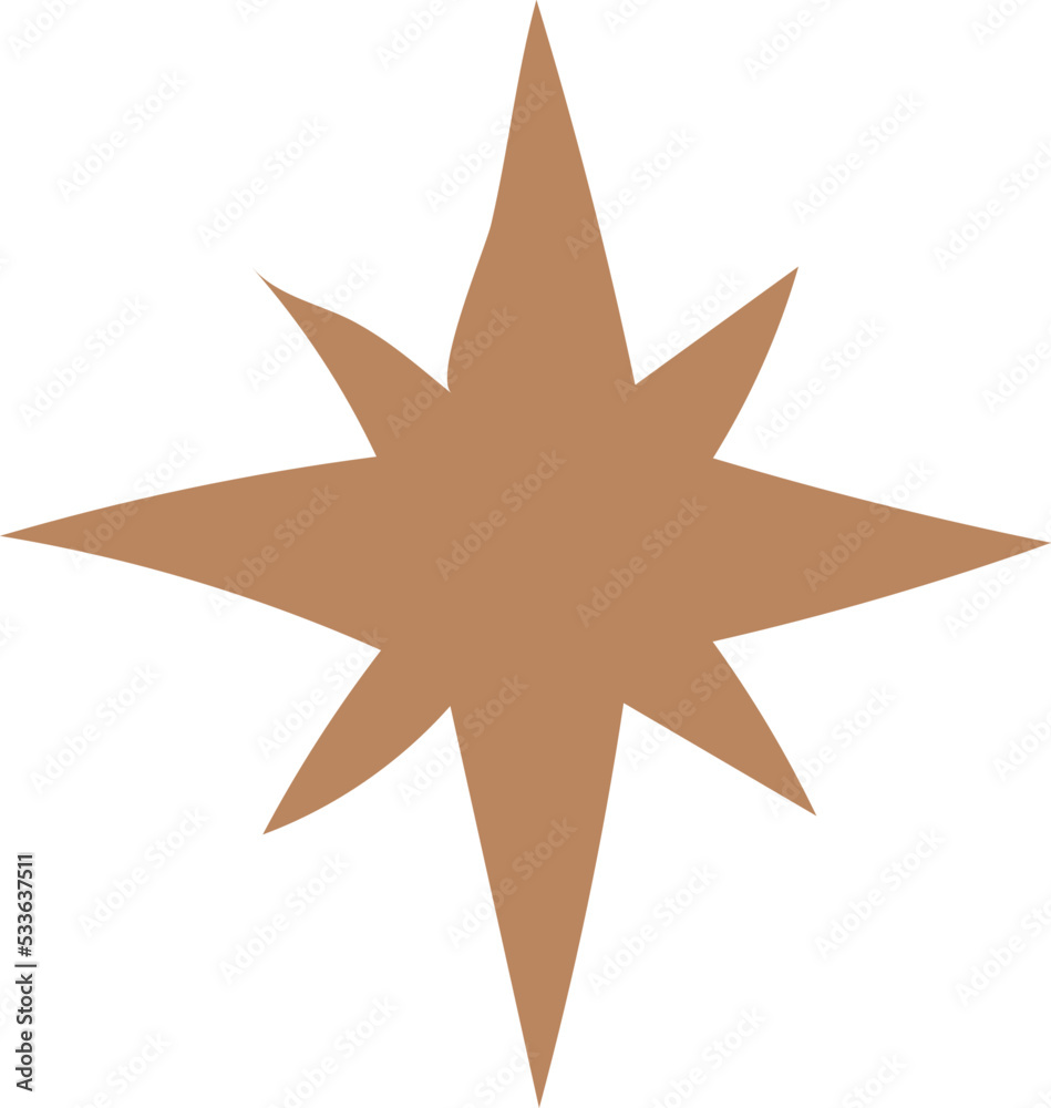 Minimalistic star boho lined icon Minimalistic star boho lined icon