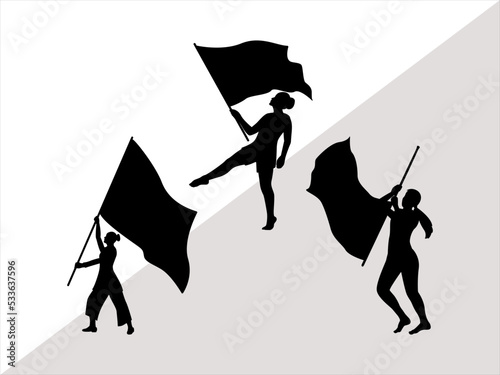 Color Guard Flags Svg, Color Guard Svg, Marching Band Silhouette, Male Color Guard SVG, Marching Band svg, Color Guard Vector, Color Guard