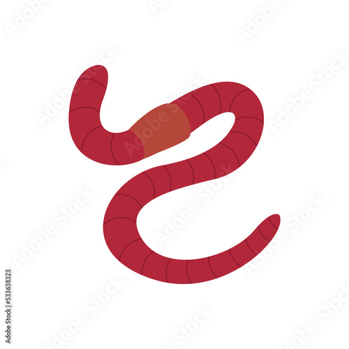red worm emoji vector illustration
