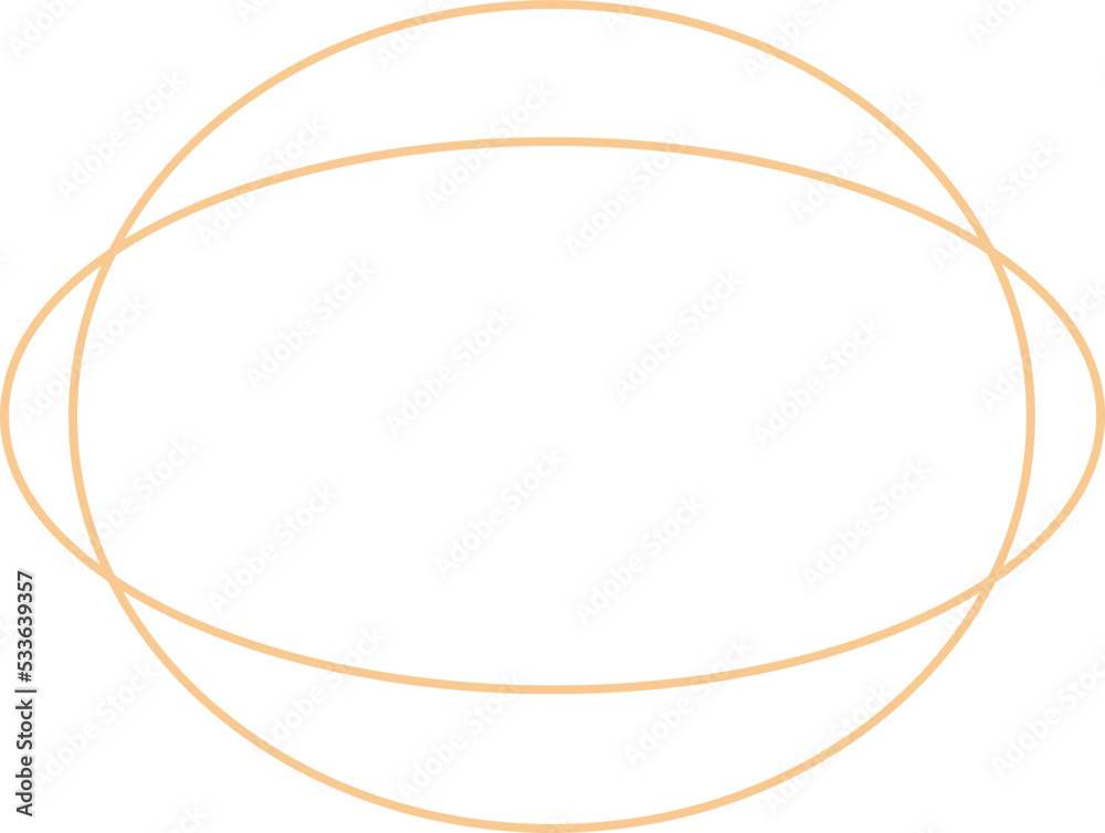 Minimal Oval Outline Shape Design