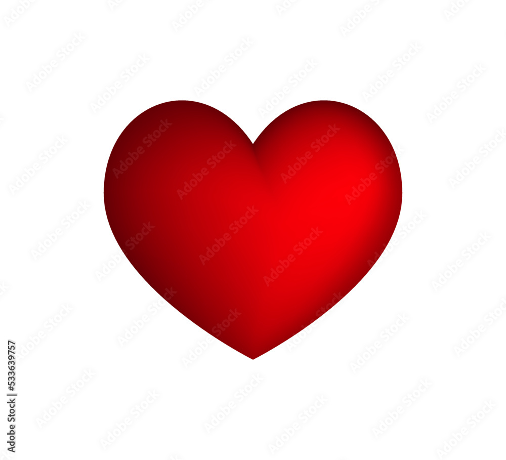 Heart. Red Heart. Red Heart vector realistic icon. Valentine day. Vector illustration Heart. Red Heart. Red Heart vector realistic icon. Valentine day. Vector illustration